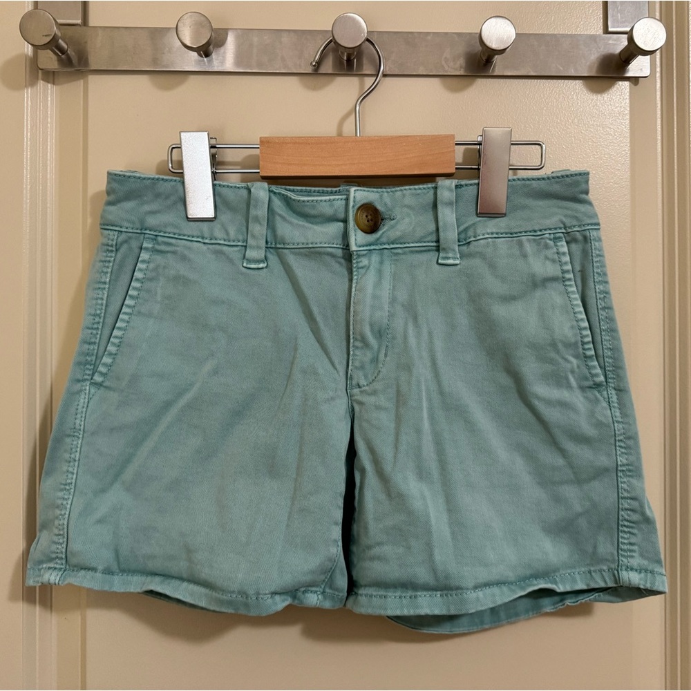 American Eagle Shorts - Twill X Super Stretch Midi Turquoise